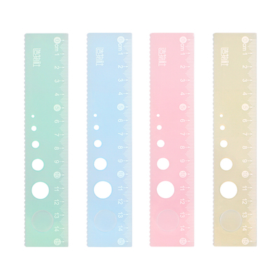 果冻色洞洞直尺JR-06